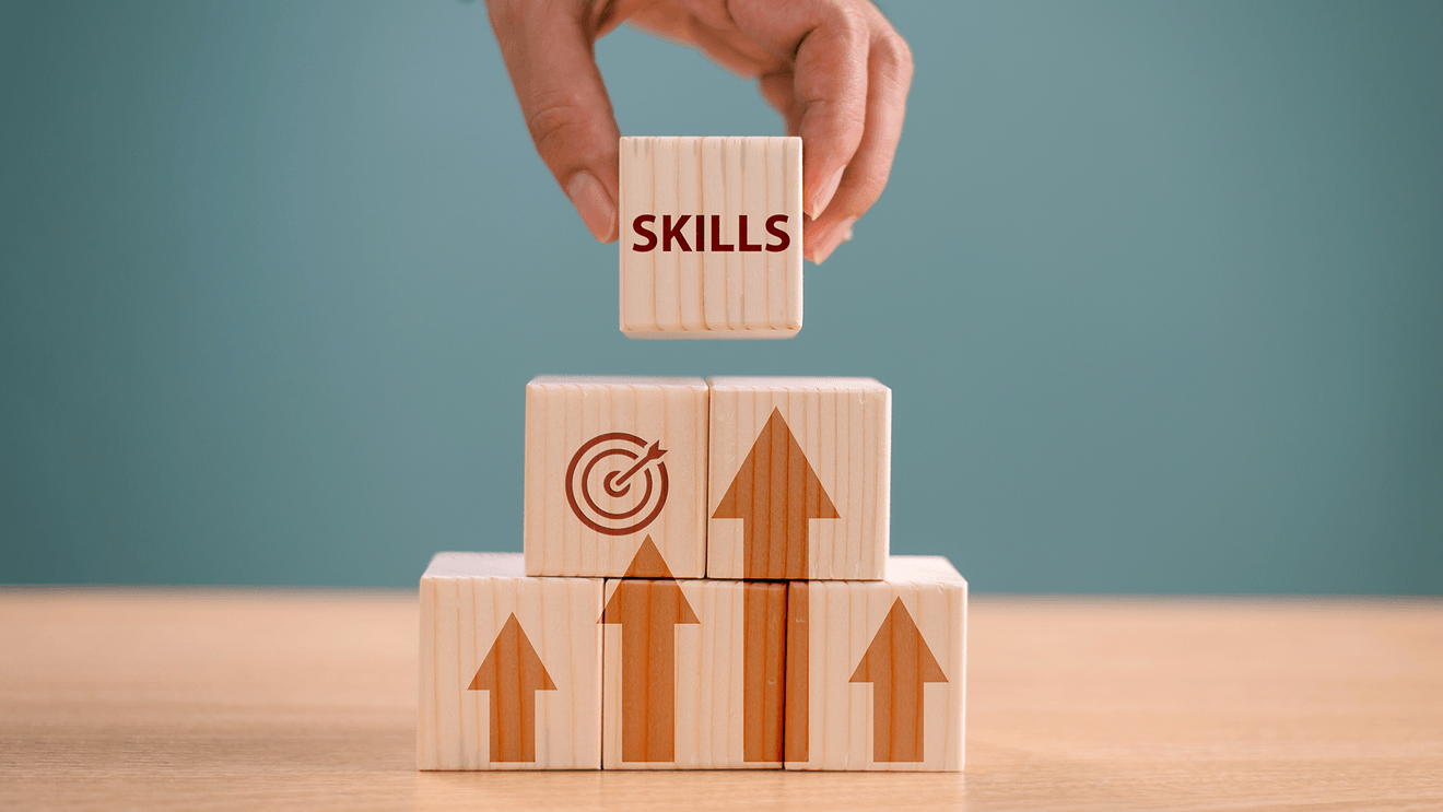 building blocks that say skills 